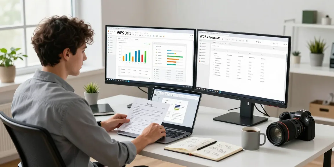 Professional workspace highlighting WPS Official Website tools for productivity and collaboration.
