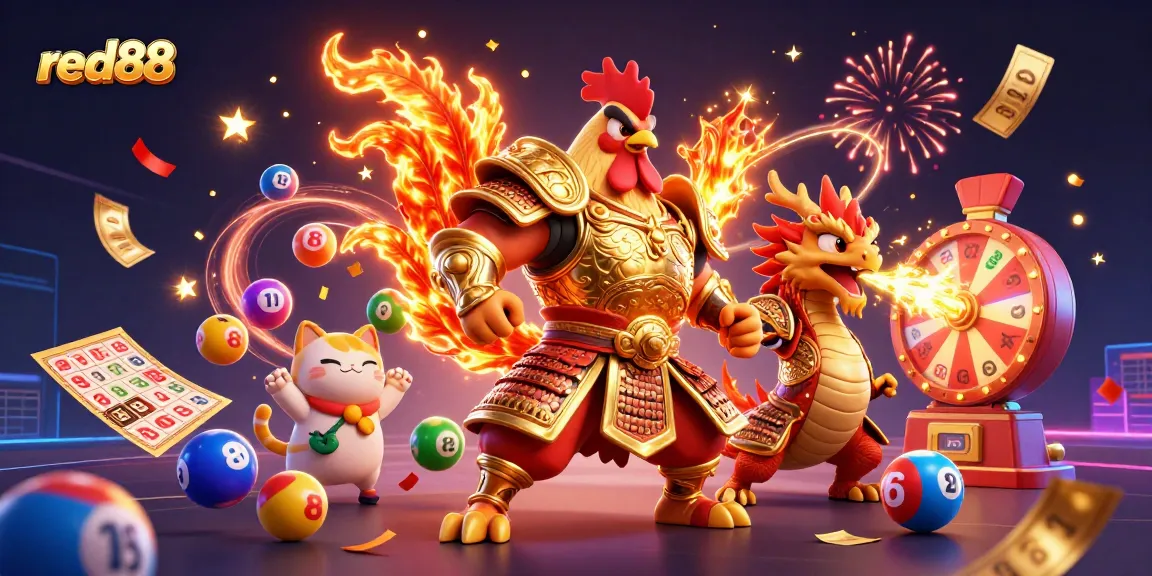 Experience thrilling games at red88 with vibrant lottery elements and dynamic characters.