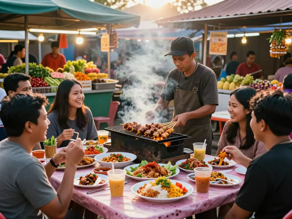 Delicious Sate Taichan and vibrant dishes showcasing rokok 88 culinary trend.