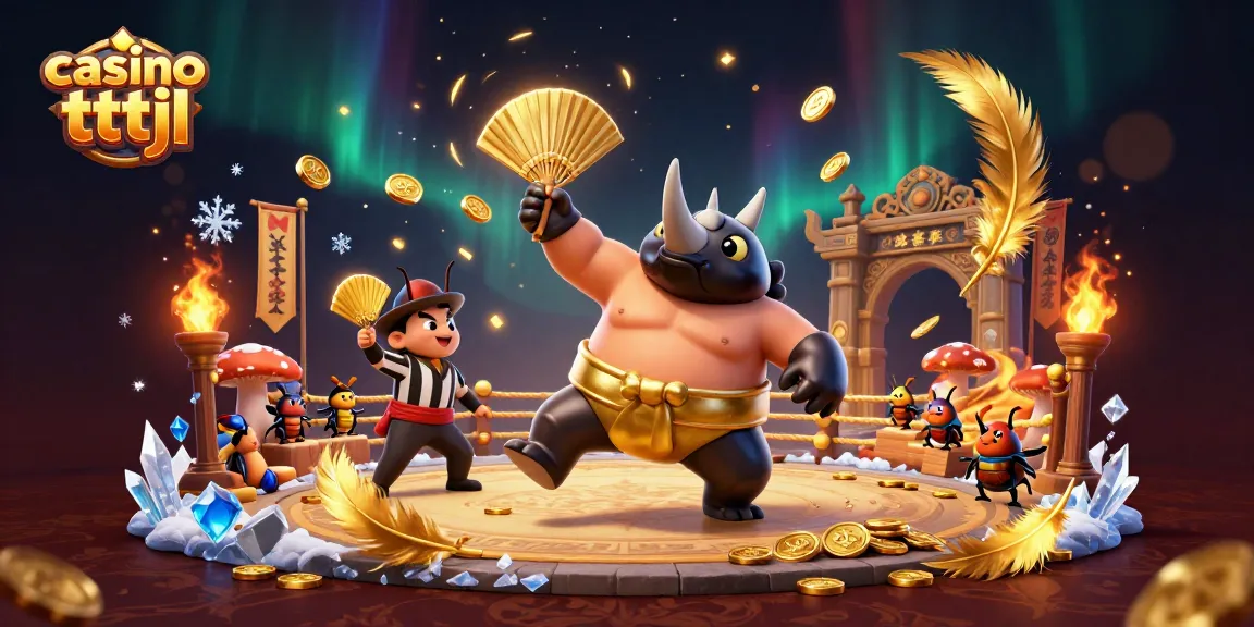 Experience the excitement of casino tttjl as the sumo champion beetle creates a coin storm!