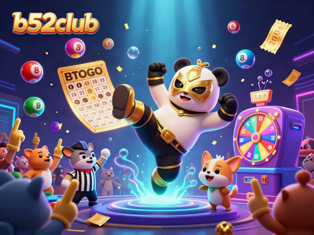 Experience exhilarating action at b52club with vibrant scenes filled with animated characters and exciting game elements.