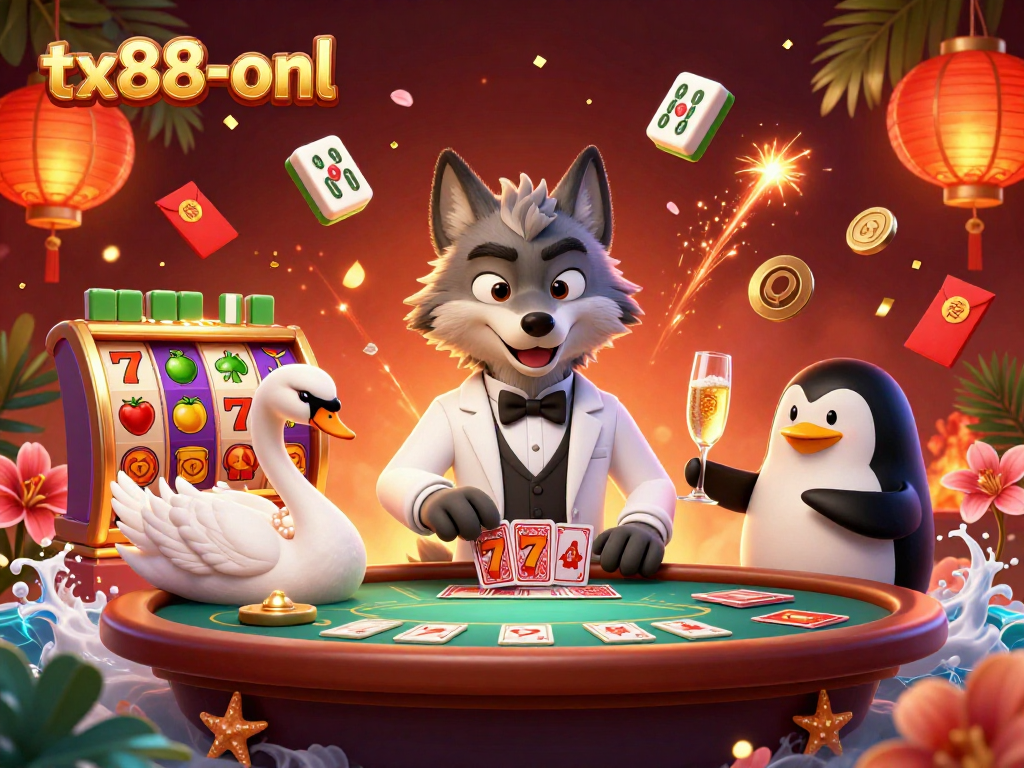 Experience thrilling games at tx88-onl with a vibrant 3D casino scene filled with excitement and rich details.